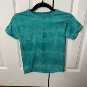 Kids Teal tie-dyed T-Shirt. Size M